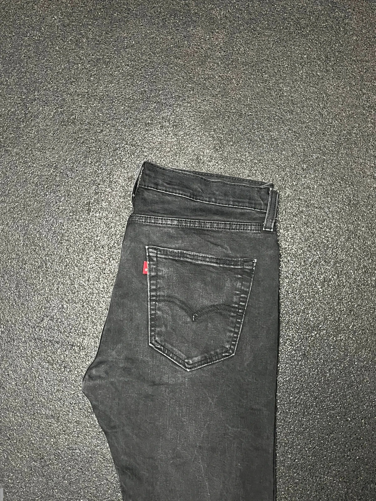 Levi’s slim tapered black stretch jeans men’s W32 L30 altered