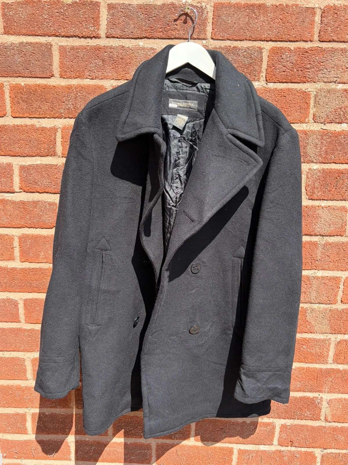 Banana republic men’s medium black over coat