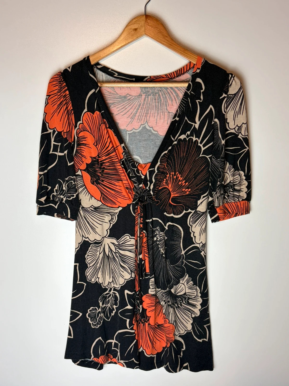 George black & orange dress top women’s uk 10