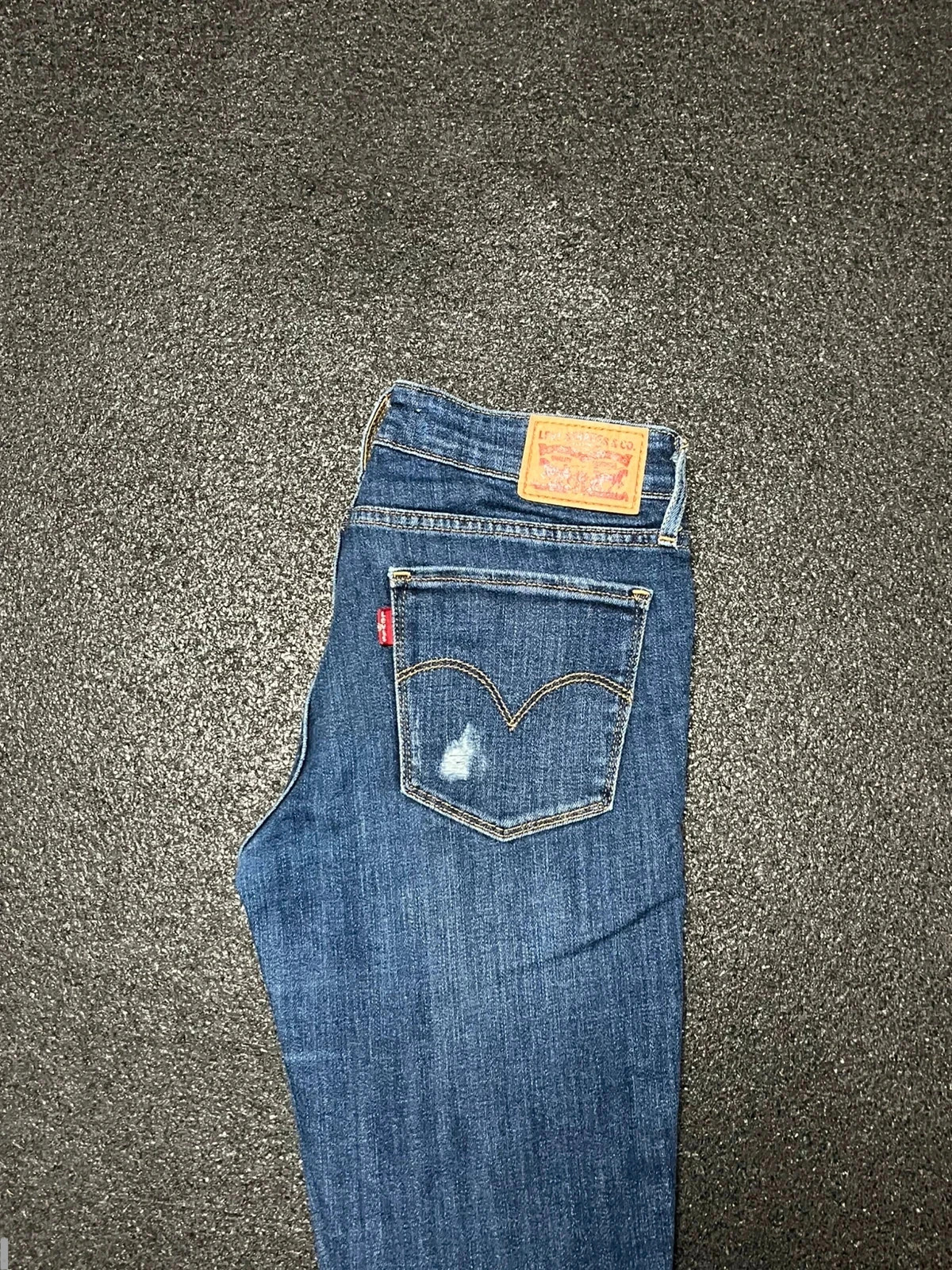 Levi’s 711 skinny midrise blue stretch jeans women’s uk 8 w26!L30
