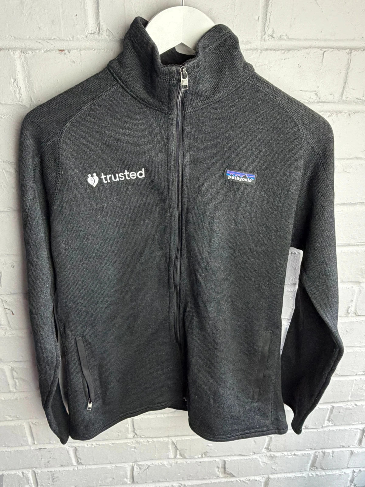 Patagonia dark grey thermal fleece jacket men’s large