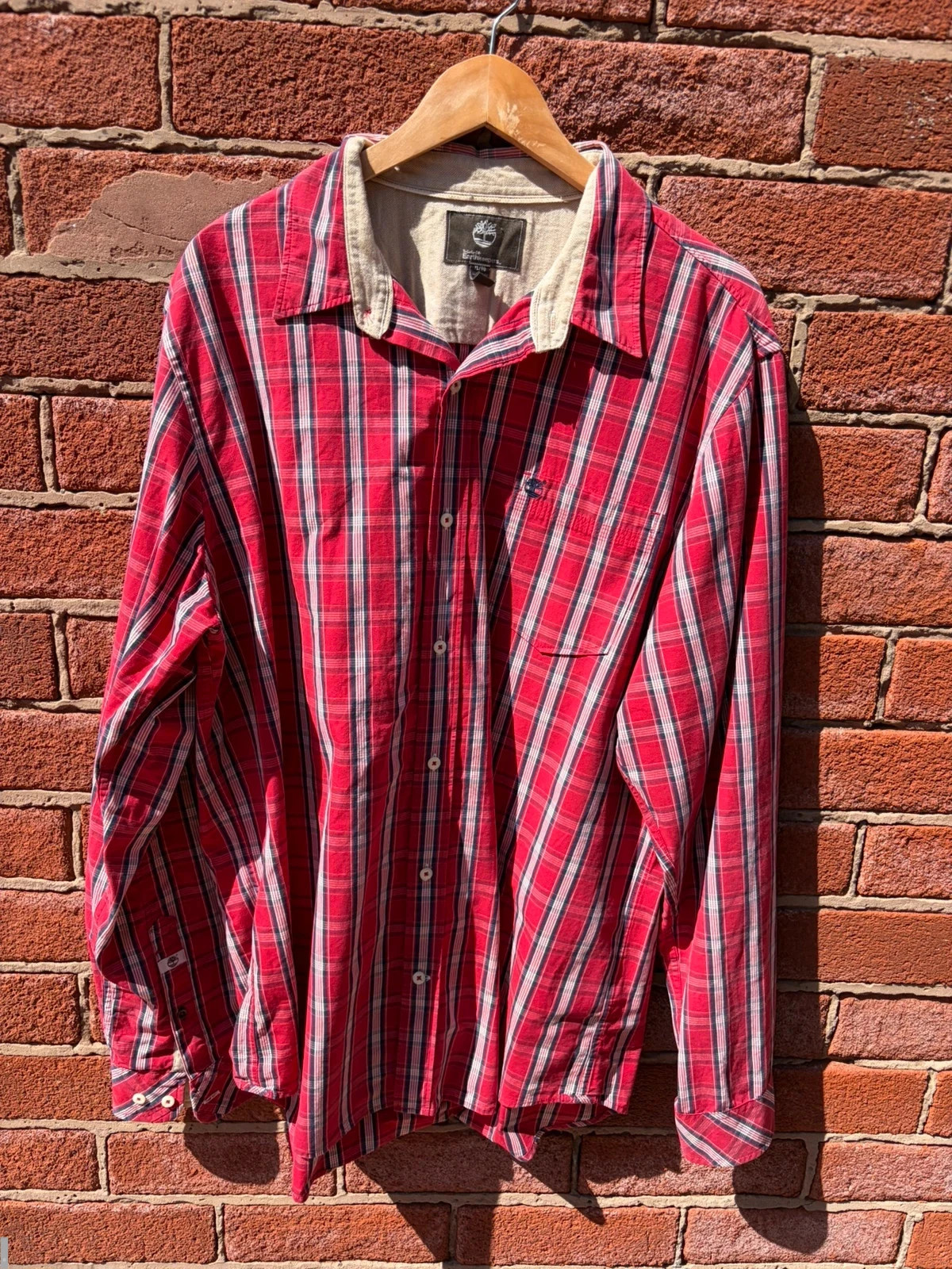 Timberland checked red shirt men’s XL regular fit