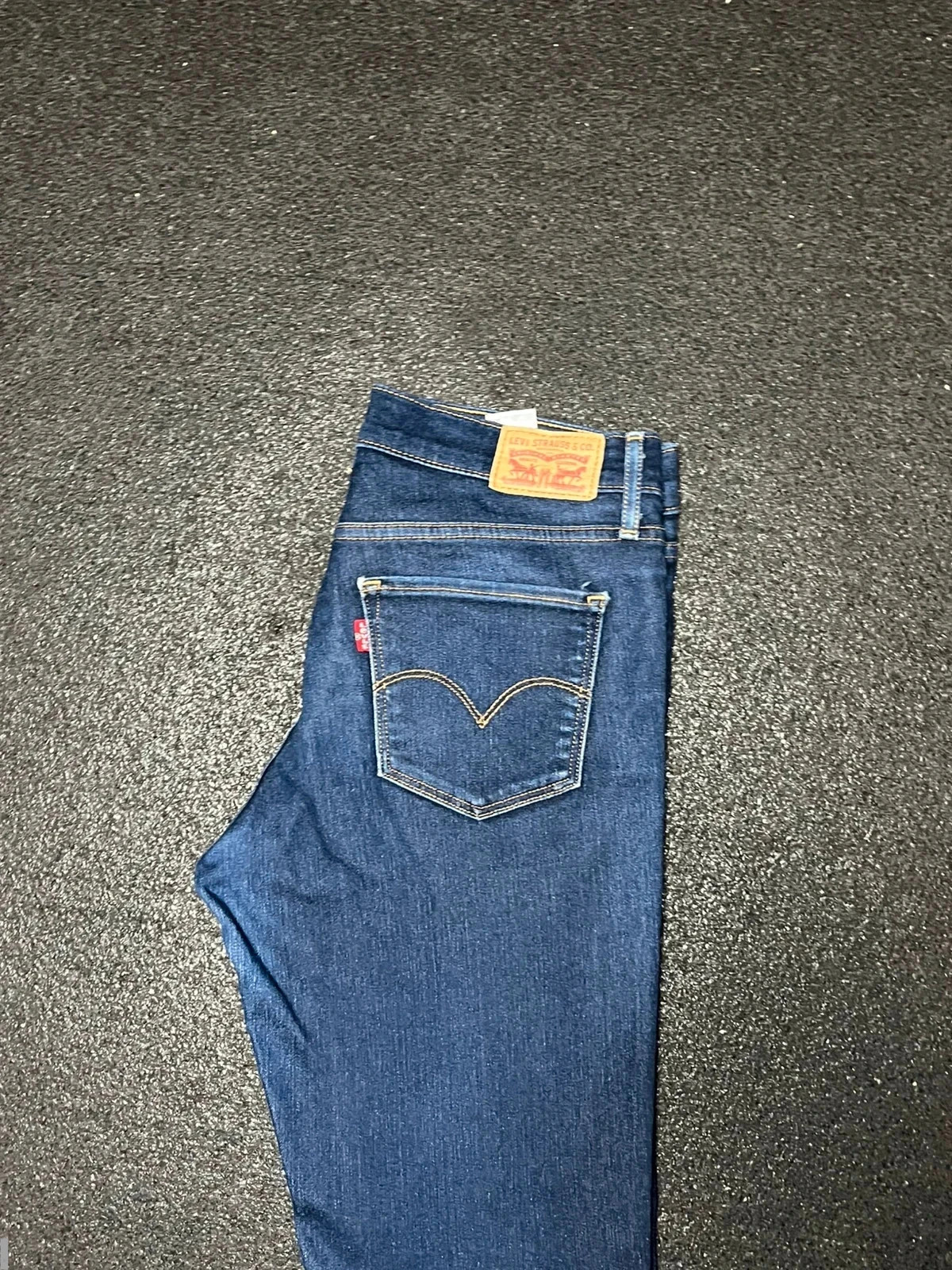 Levi’s premium 311 shaping skinny navy jeans women’s uk 10 w28 L29 altered