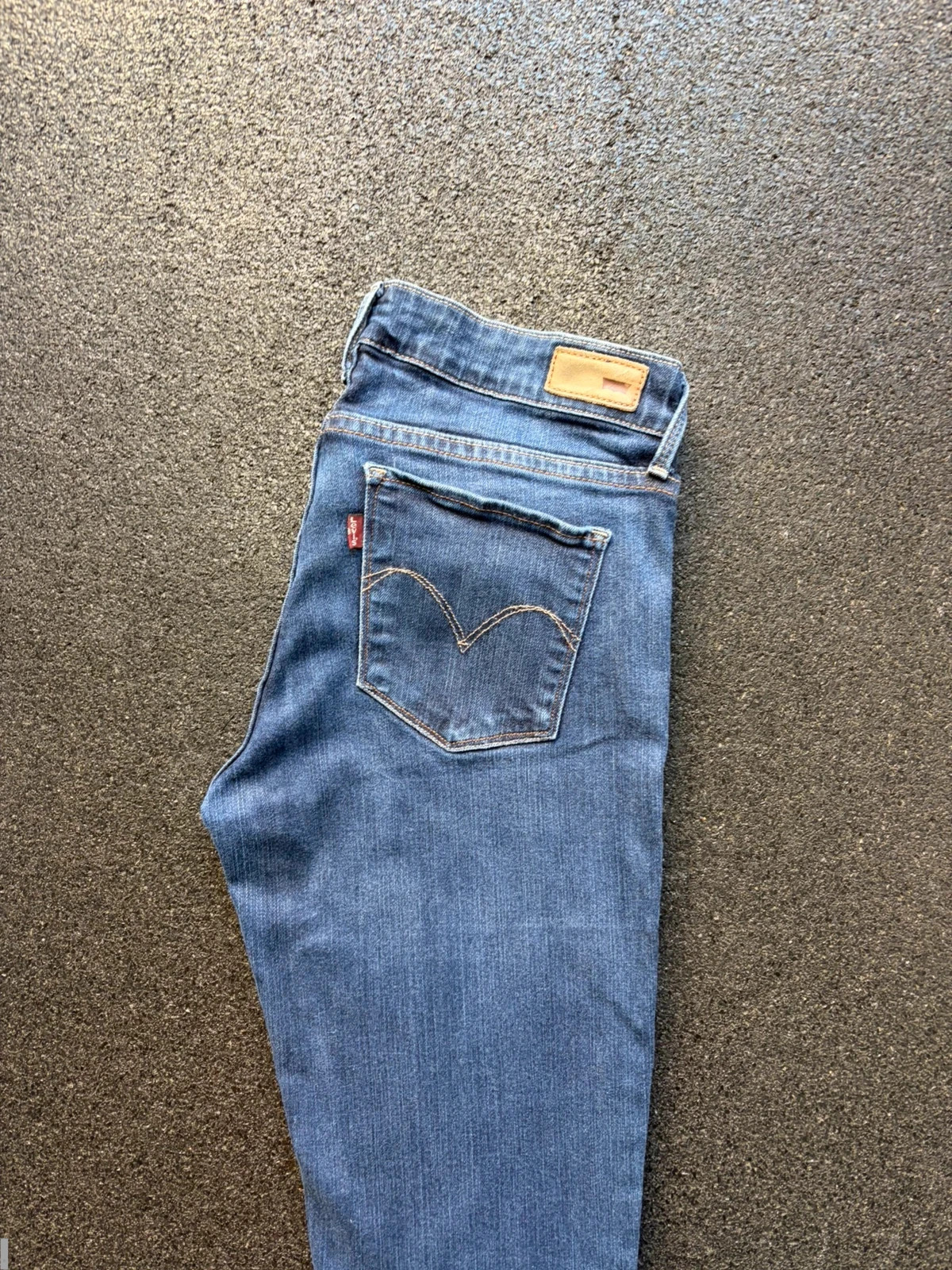 Levi’s slim tapered midrise stretch navy jeans uk8 W26 L34