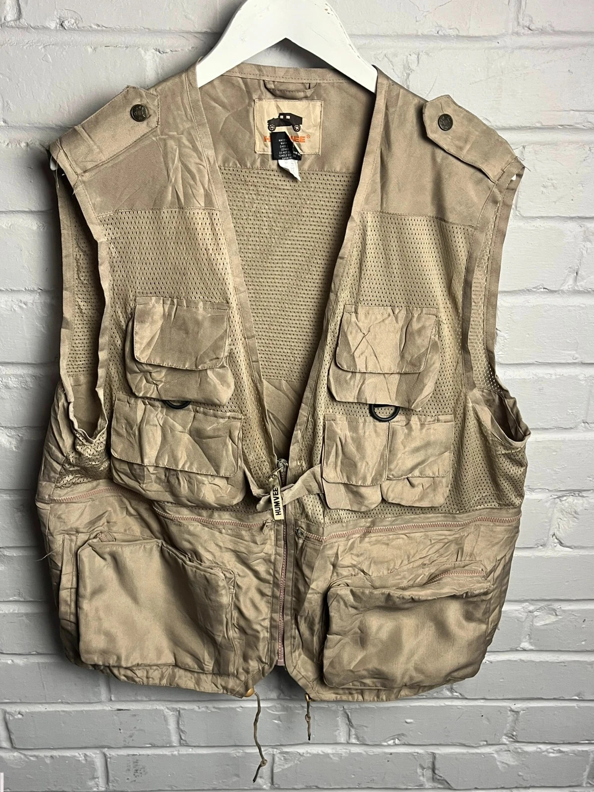 Humvee utility tactical vest beige men’s large