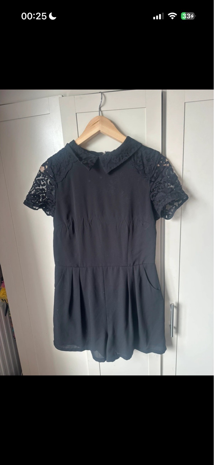 Love Label Black Lace Playsuit – UK Size 12