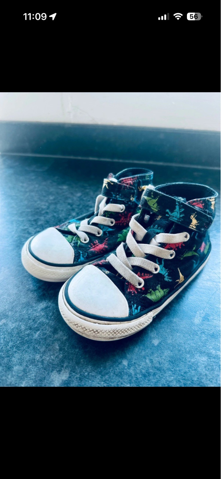 Kids Converse Chuck Taylor All Star Dinosaur High Tops UK 9 EU 25