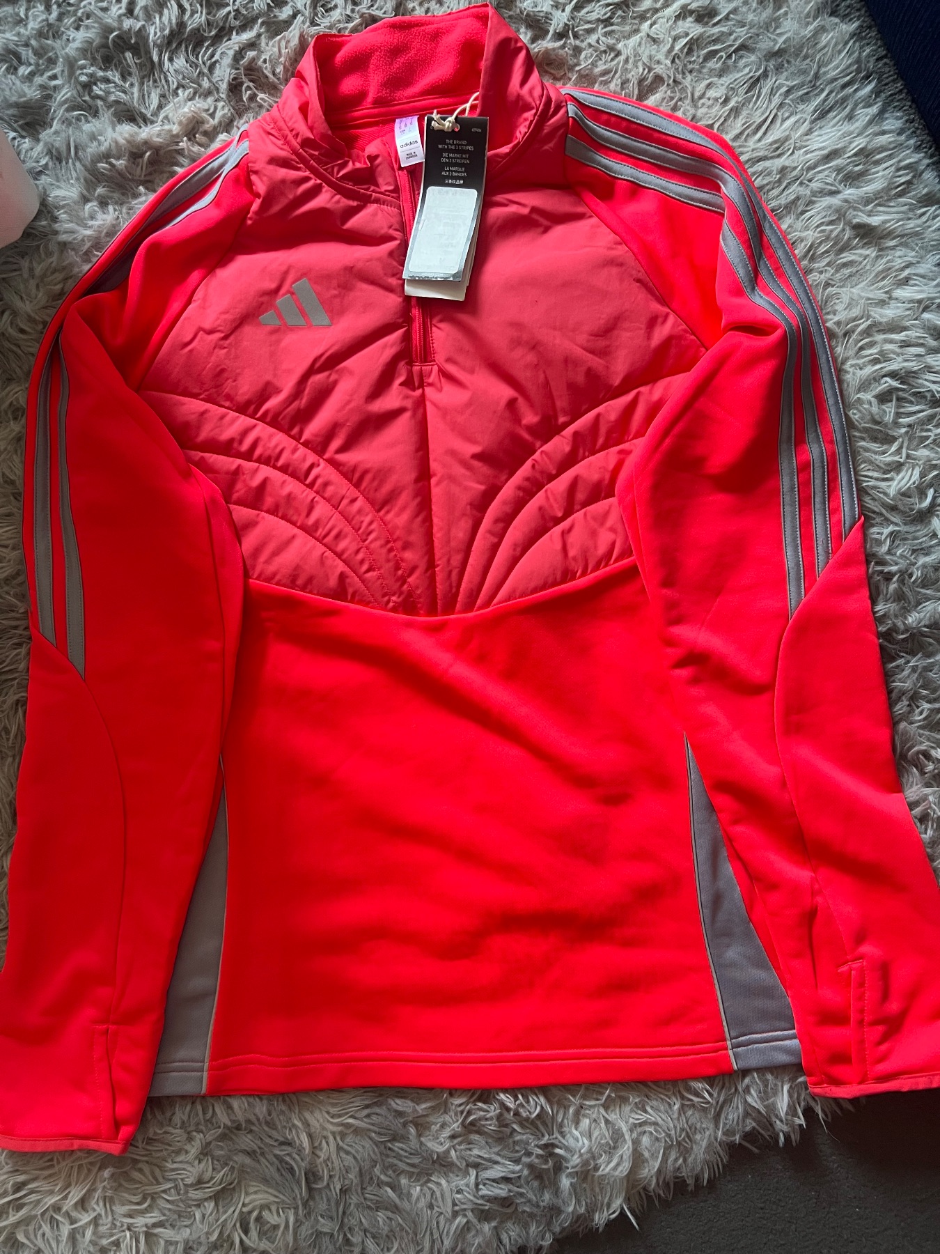 Women’s adidas track top red/grey Large
