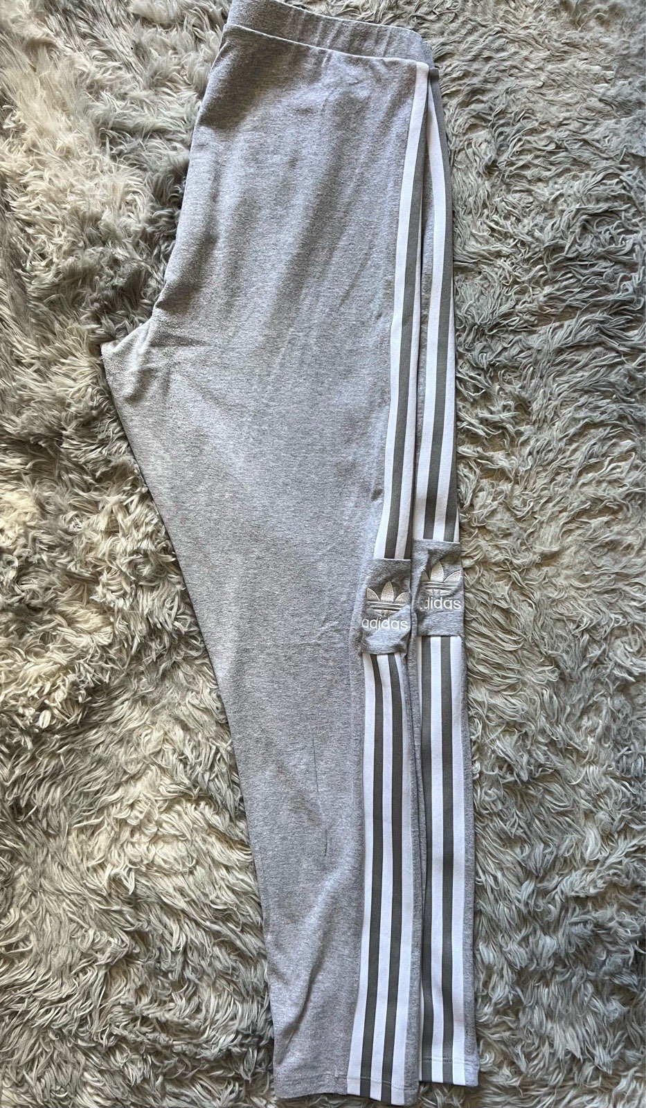 Plus size women’s adidas grey leggings 22