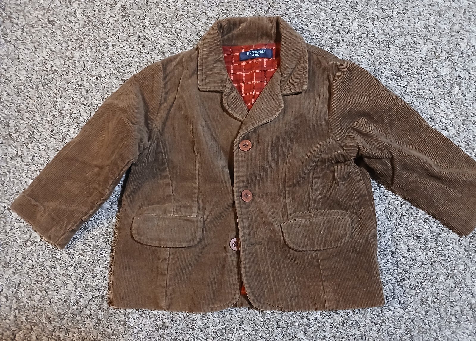 Boys JoJo Maman Bebe Corduroy Autumn Jacket 18-24 Mnths