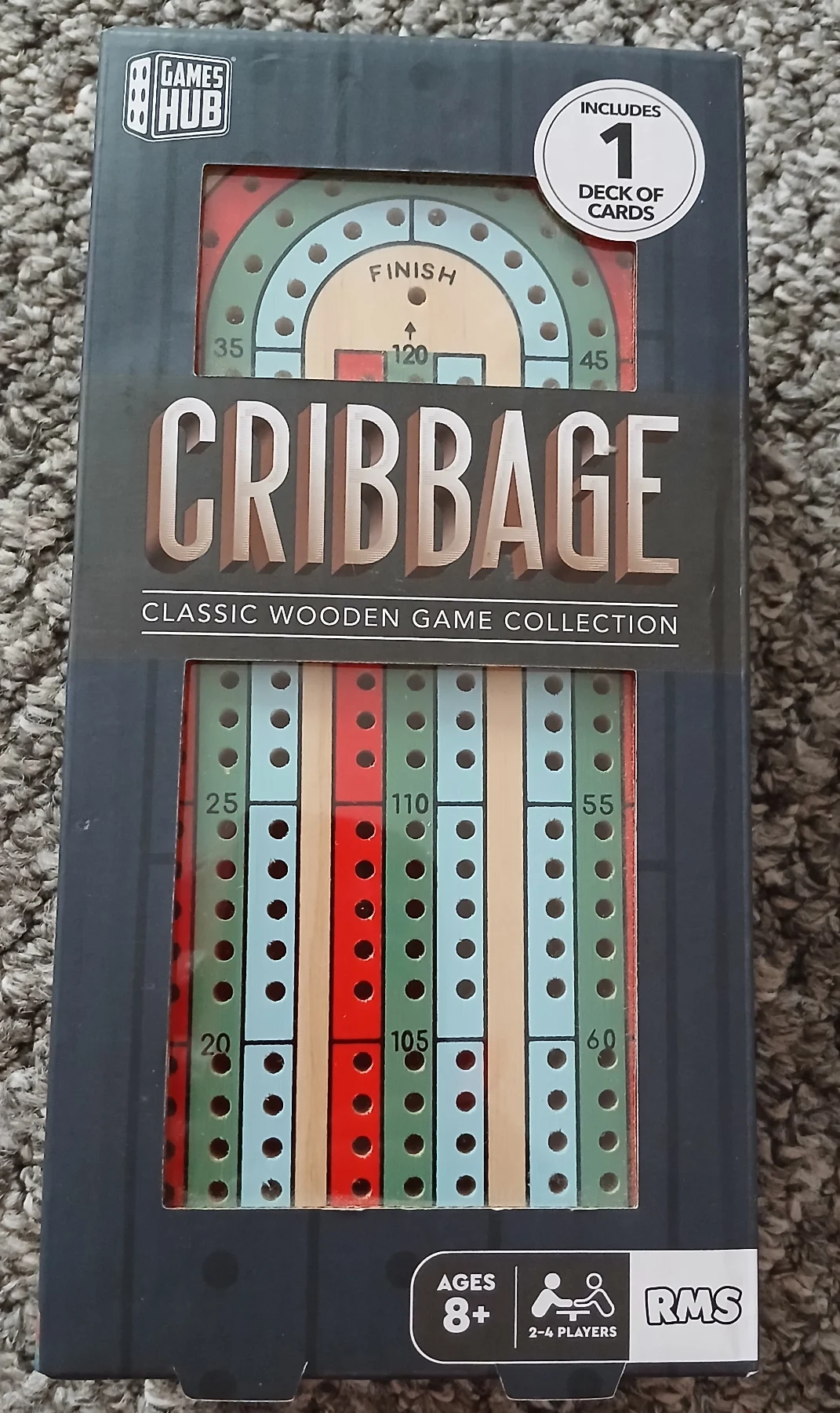 New Cribbage Classic Wooden Games Collection By Gameshub Age 8+