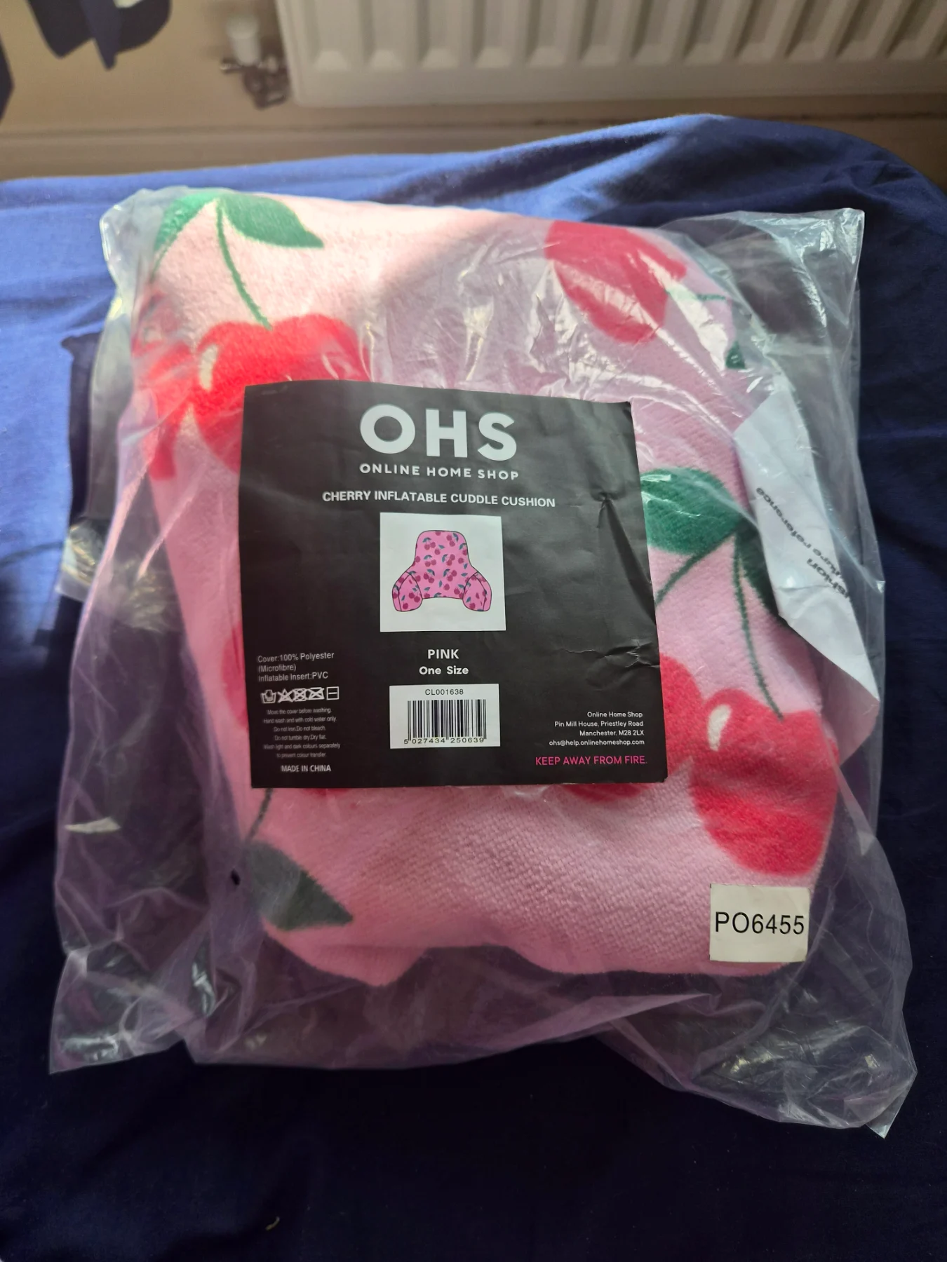 OHS - Pink cherry pool chair pillow