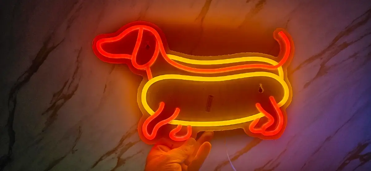 Dachshund Sausage Dog LED Neon Sign Light - Hot Dog Wall Decor