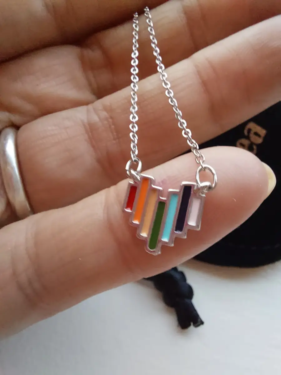 Mini Pride heart on chain