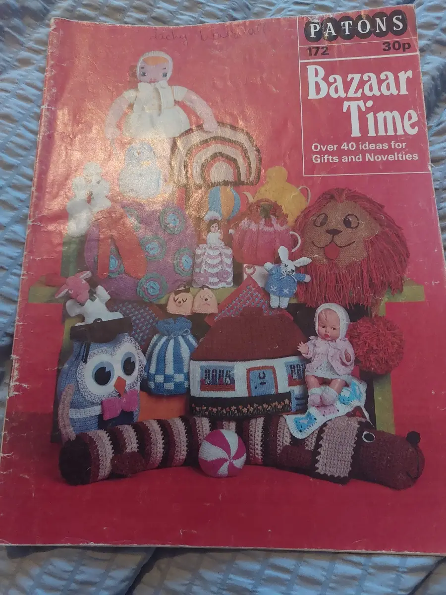 Patons Bazaar Time vintage knitting pattern booklet