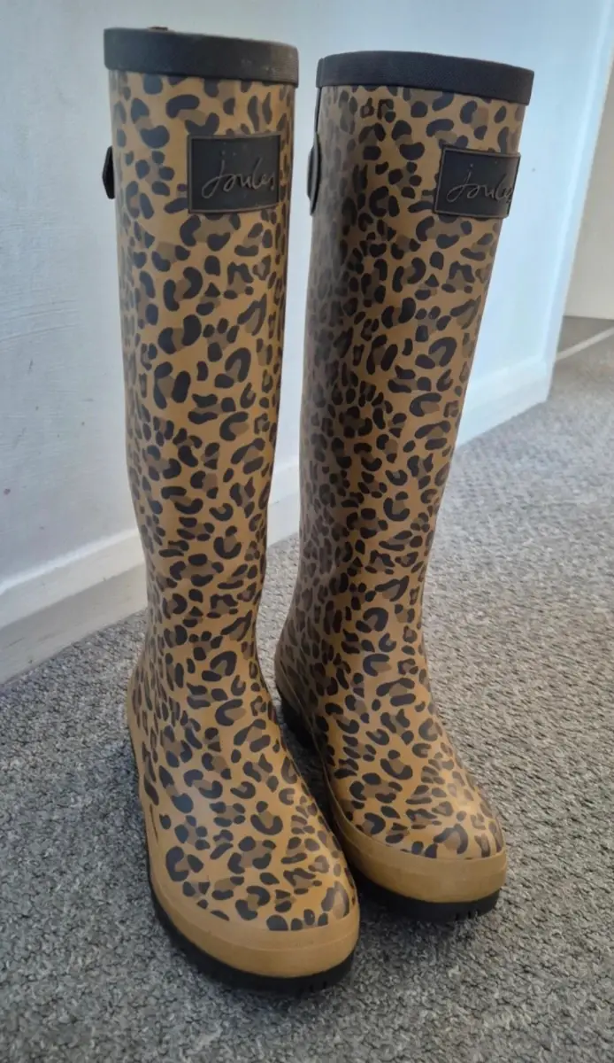 Joules Leopard Print Wellies 3uk