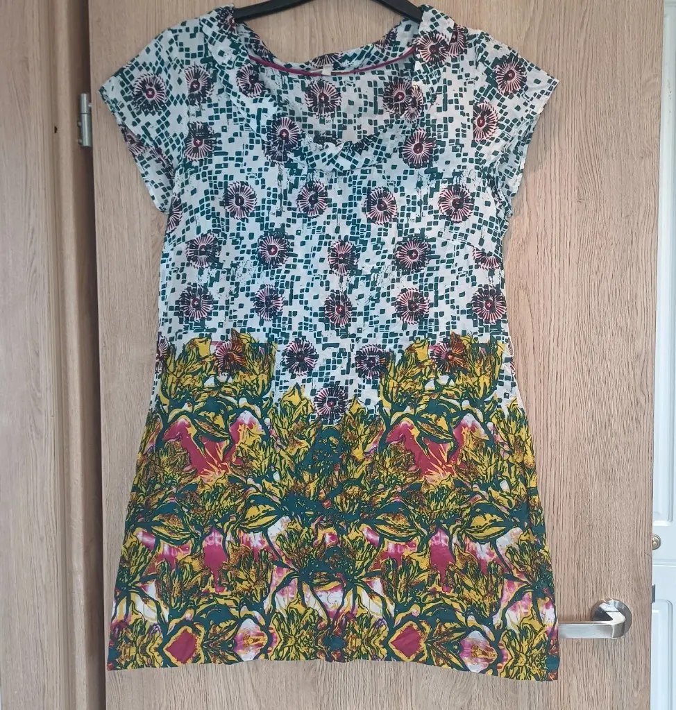 White Stuff multicoloured 💯 % cotton dress size 14
