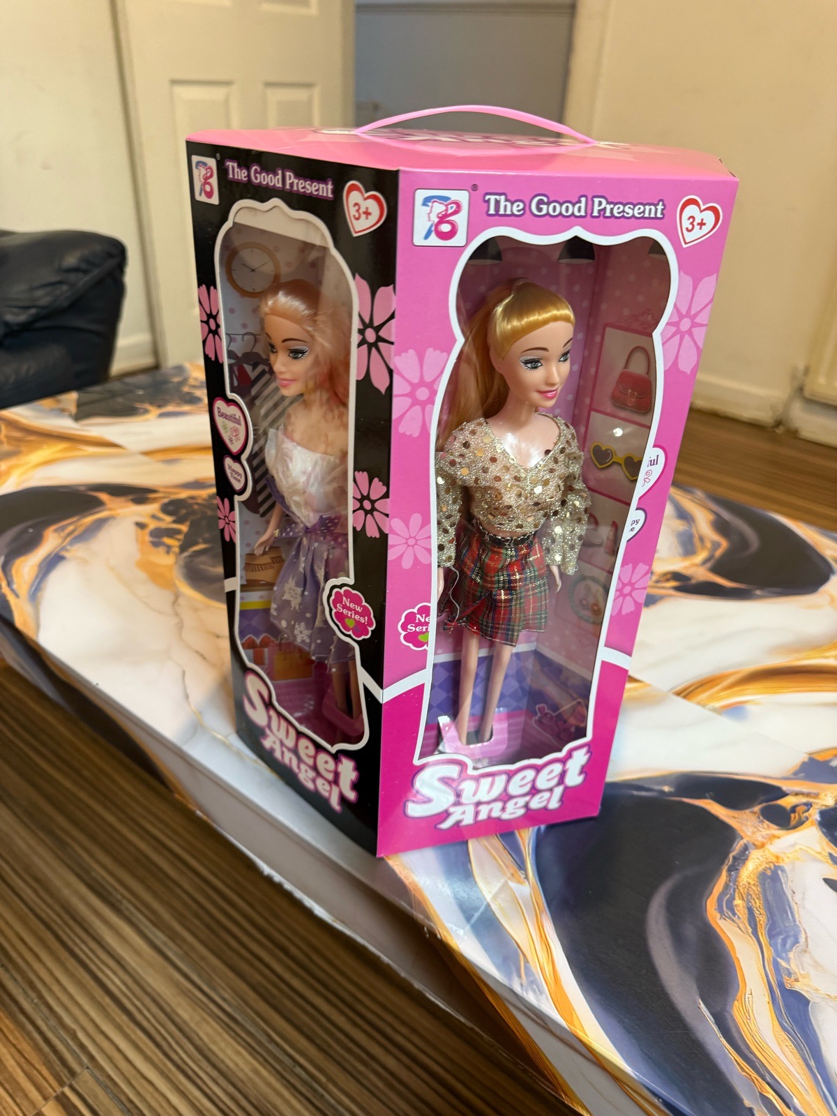 5 Pieces Princess Dolls Set 12 inches with Doll Dresses, Girls Pretend Play Xmas Gift Set