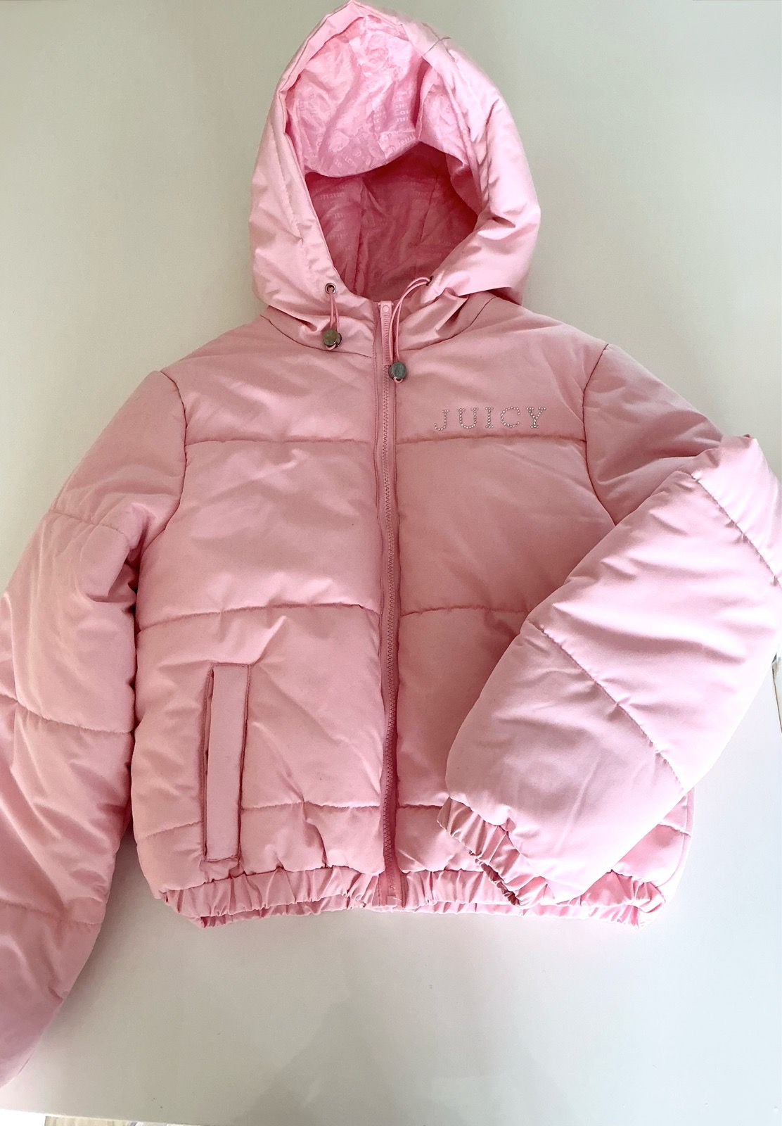Juicy Couture Puffer Jacket, Hooded, Magic Coating, Size M Uk 10-12