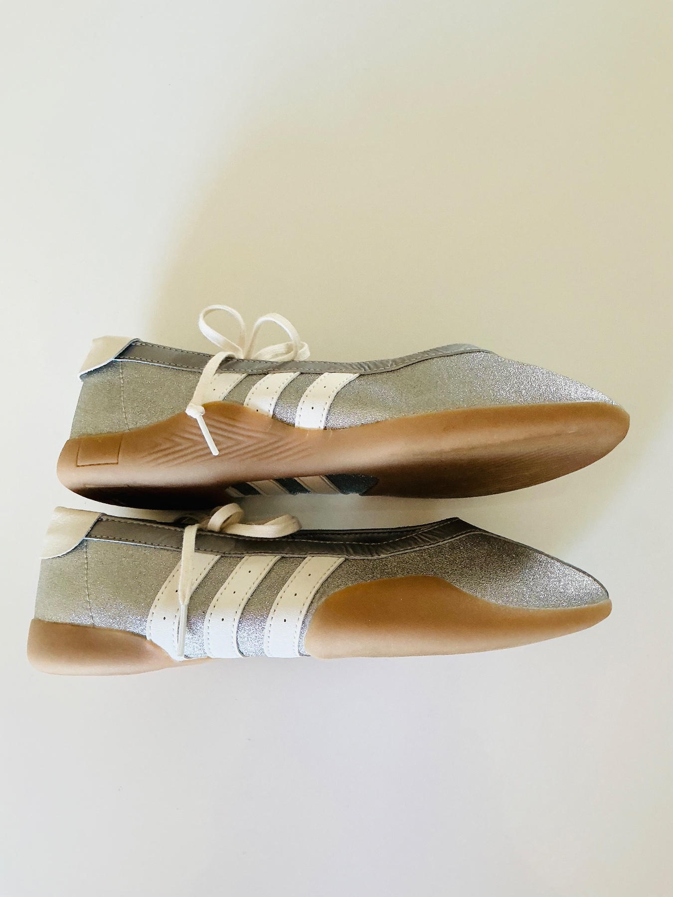 Adidas Originals Disco Taekwondo Mei Ballet Trainers Silver Glitter Size UK 6.5 Euro 40