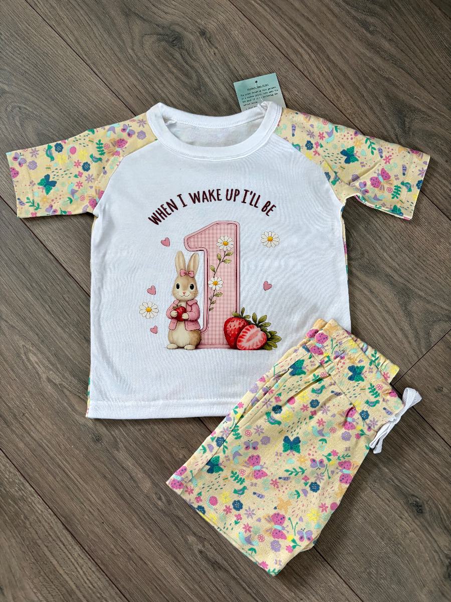 Peter Rabbit, Age 1-2 Butterfly Print Pyjama Shorts Set