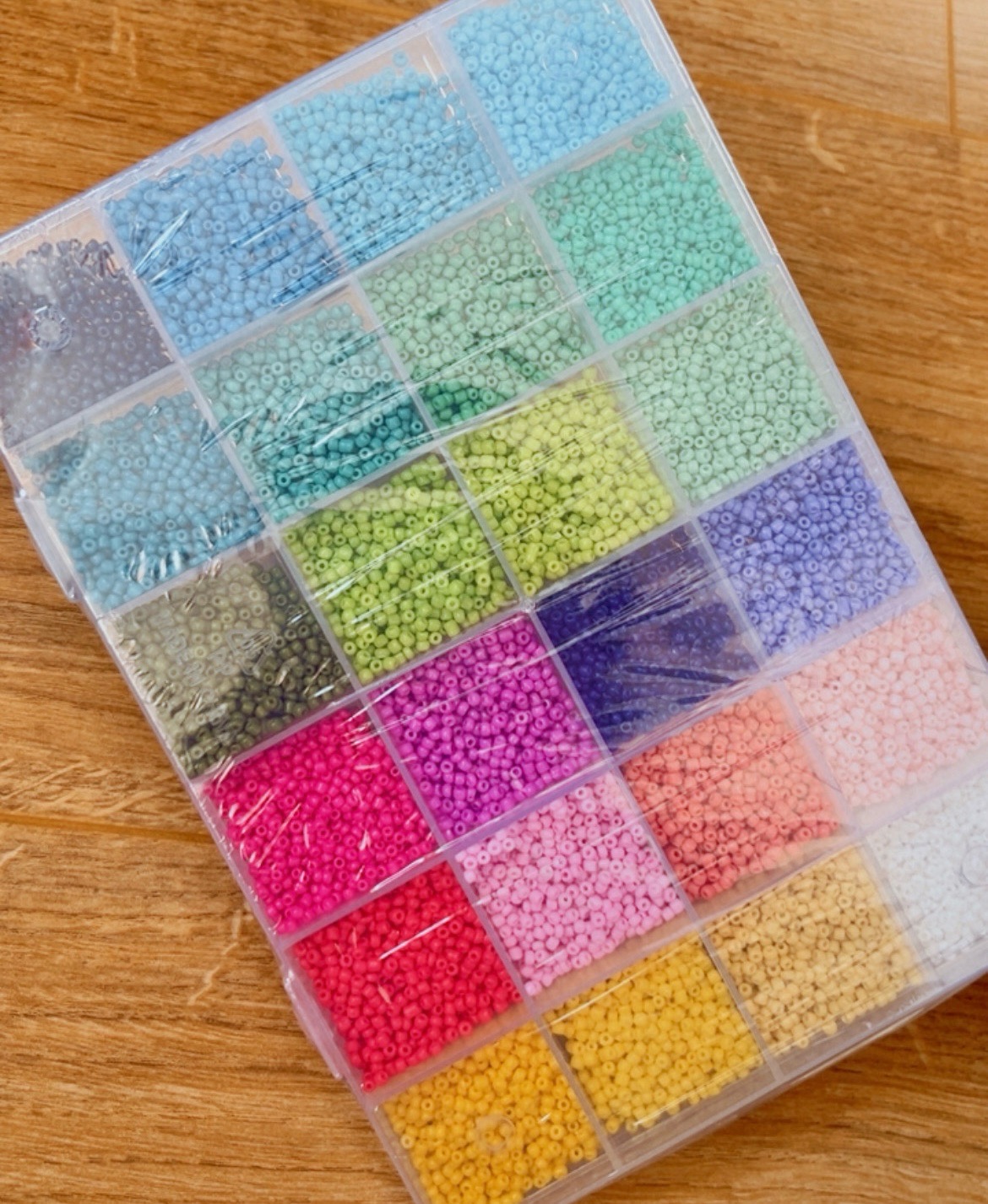 Colourful seed beads