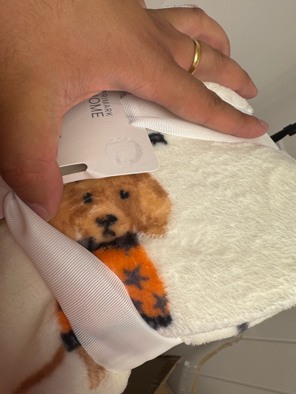 Primark Dog Print Susage Dashchund Pattern Throw
