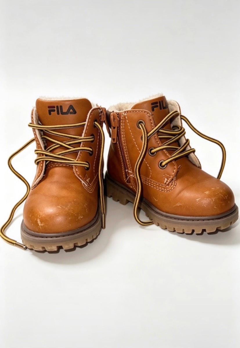 Fila Kids Tan Fleece Lined Winter Boots UK Infant 4.5 EUR 21