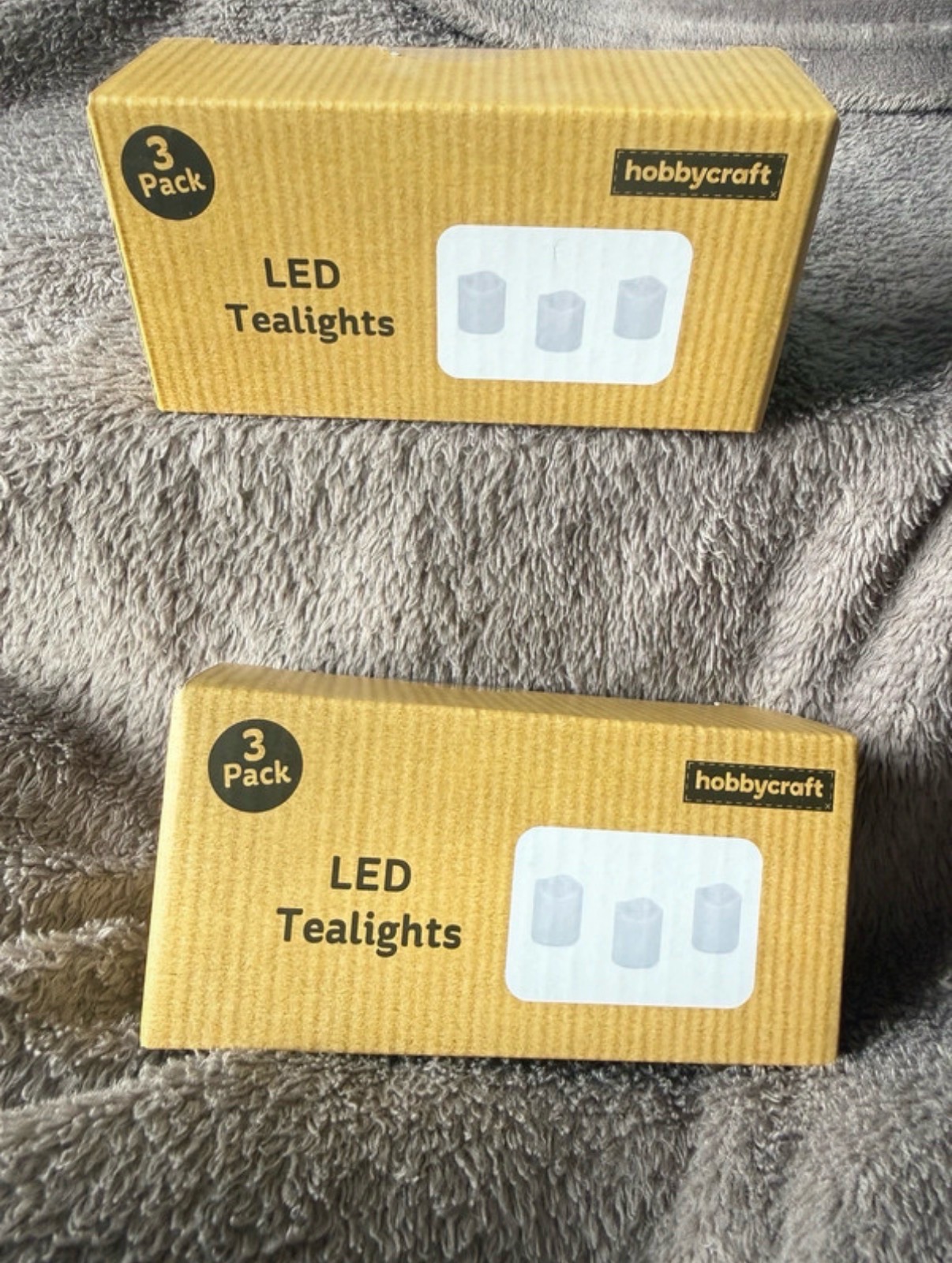 2x Hobbycraft LED Tealights 3-Packs (6 Battery Operated Flameless Candles Total)