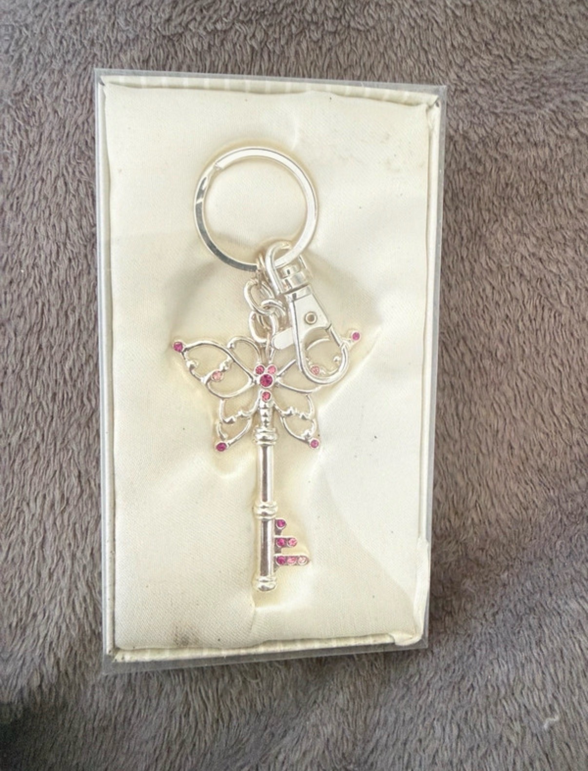 Impressions by Juliana 21st Birthday Silver & Pink Butterfly Key Keyring (NIB) Listing Details