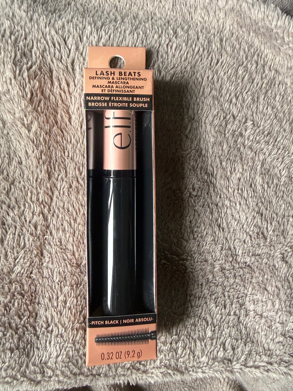e.l.f. Lash Beats Defining & Lengthening Mascara in Pitch Black (0.32 oz / 9.2g).