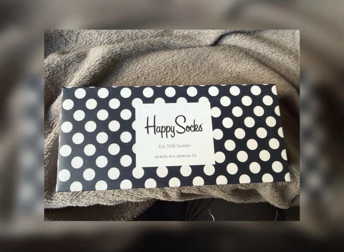 Happy Socks 4-Pack Gift Set - Navy & Patterned (UK 4-7 / EUR 36-40) BNIB