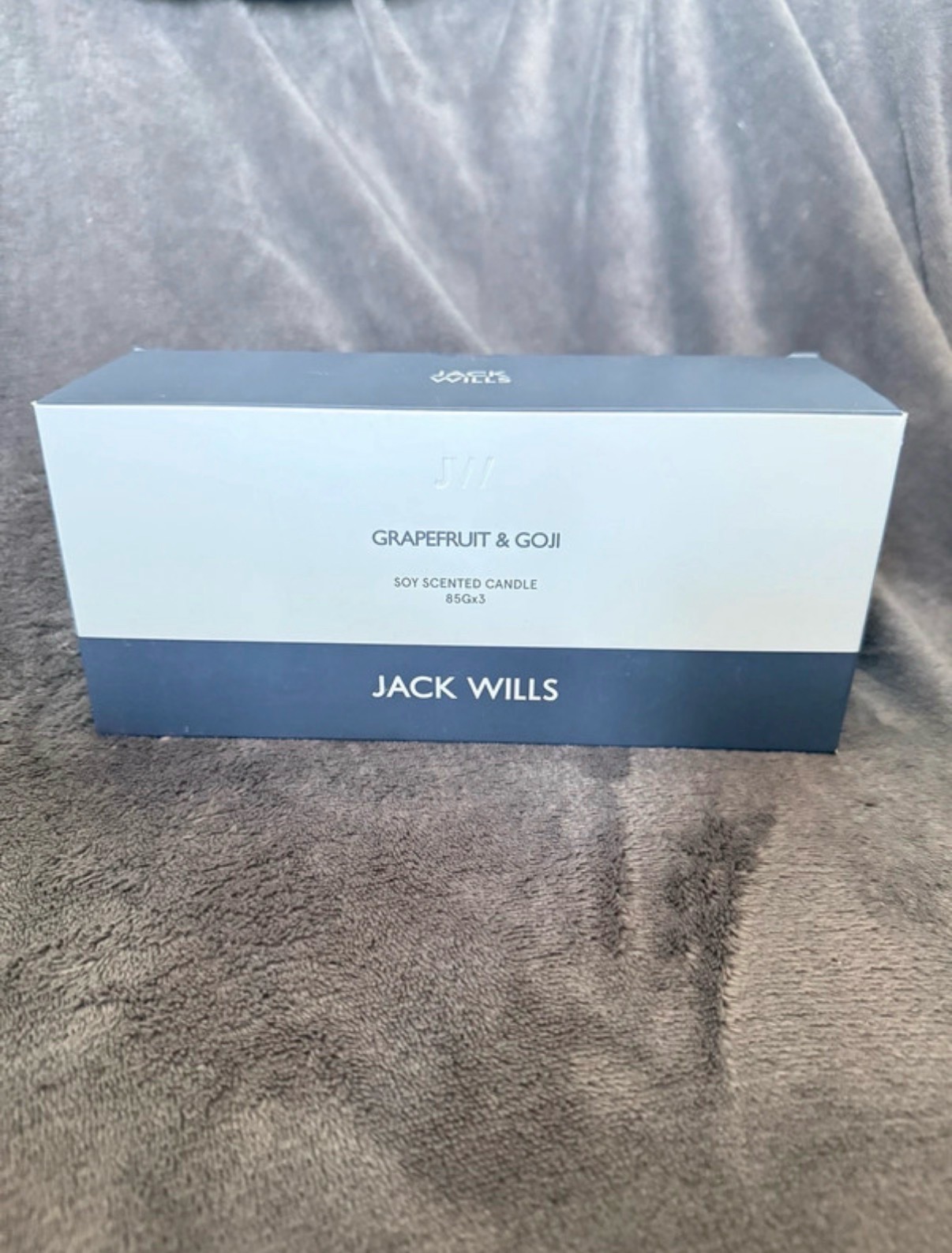 Jack Wills Grapefruit & Goji Soy Scented Candle Set (3x85g) | New in Box