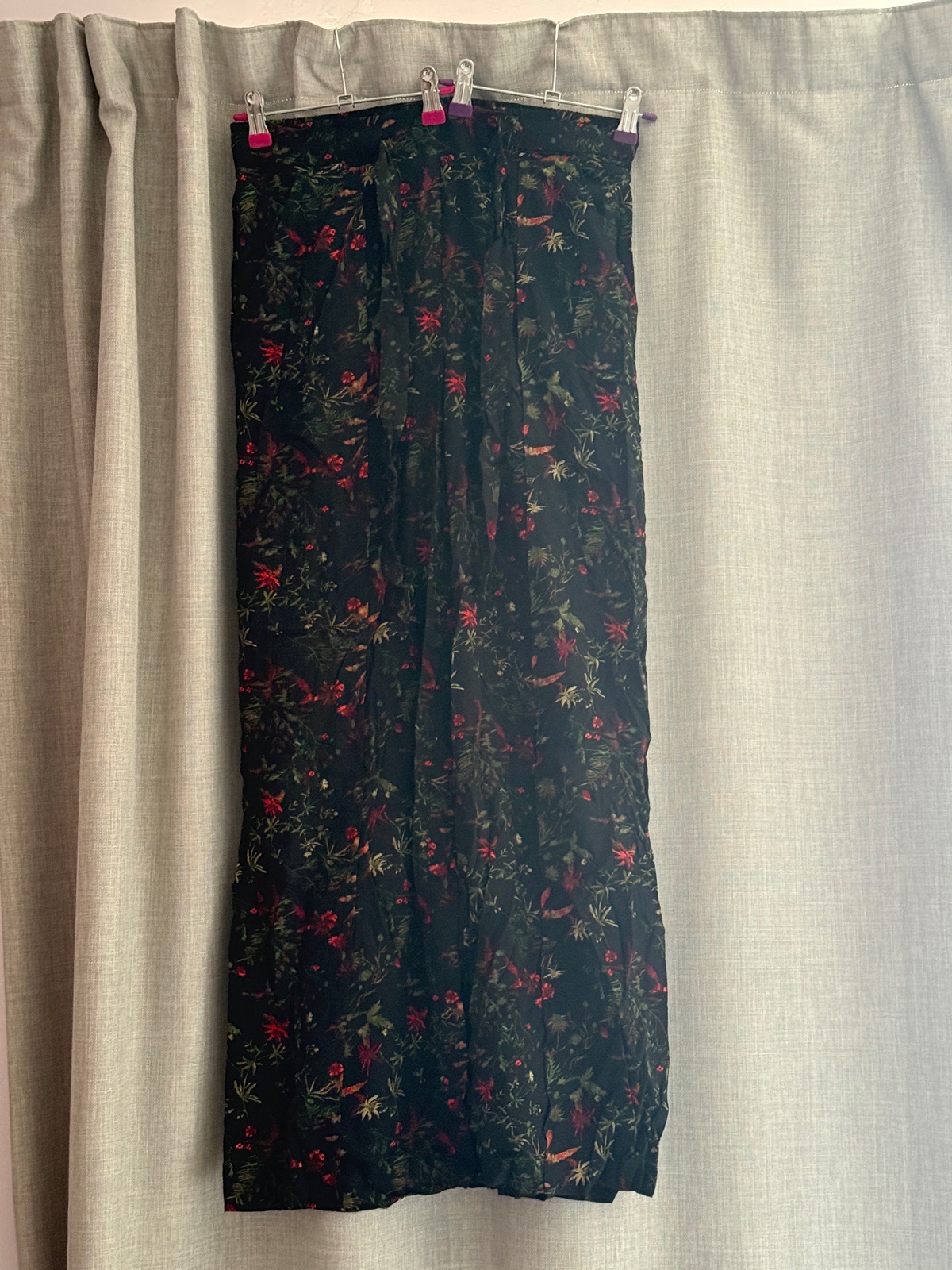 Primark Dark Floral Wide-Leg Trousers – UK 14