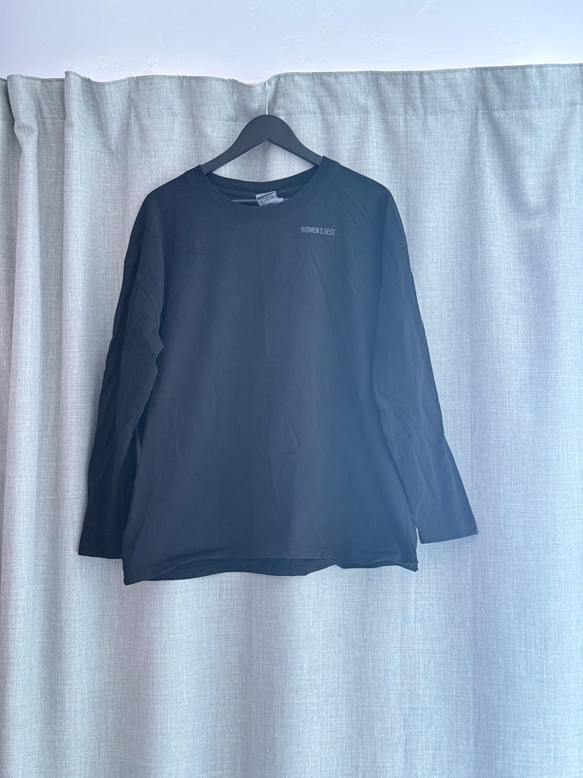 Women’s Best Black Long Sleeve Top Oversized Gym Tee XXL