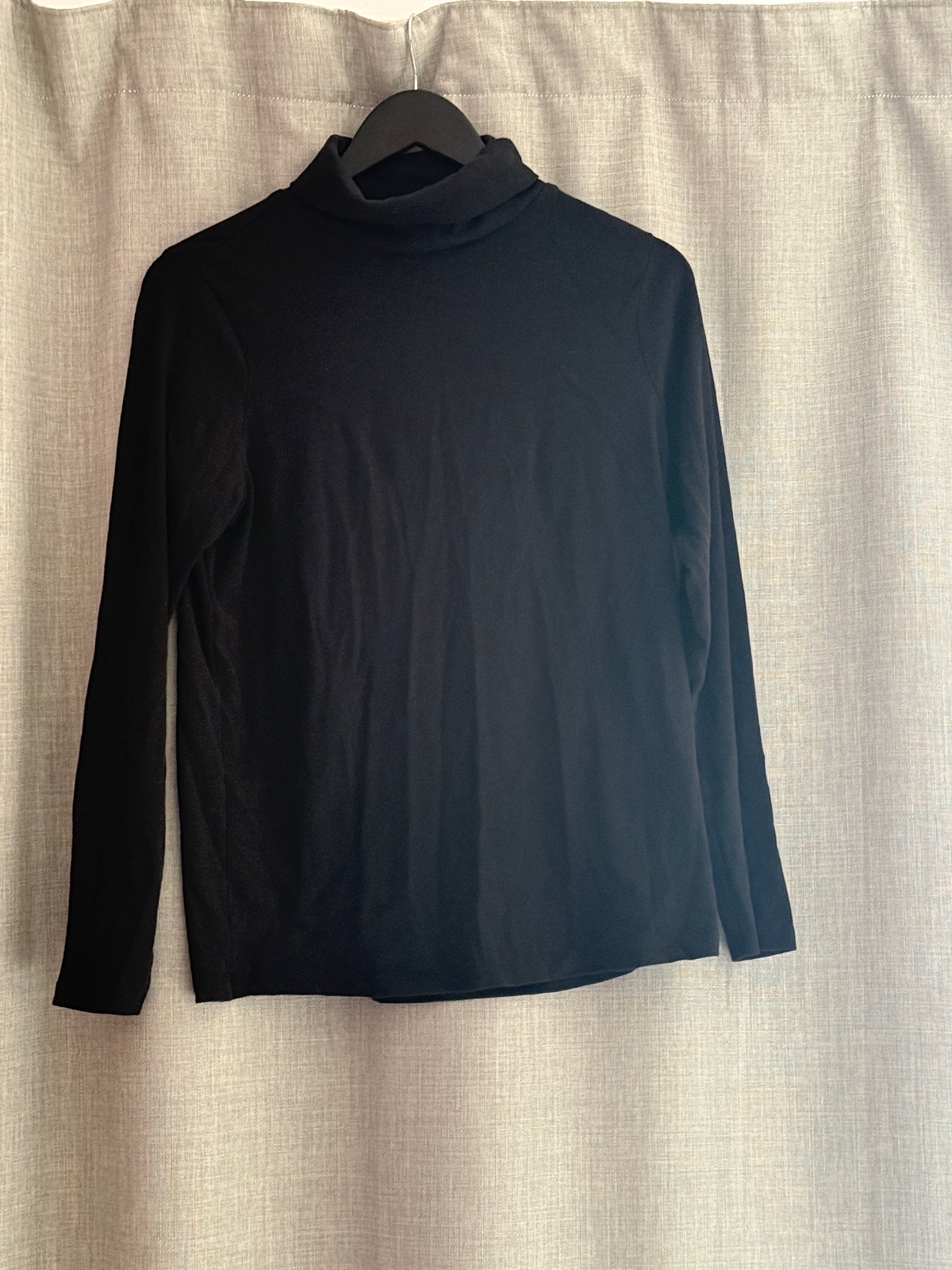 George Black Ribbed Long Sleeve Roll Neck Top – Size 16