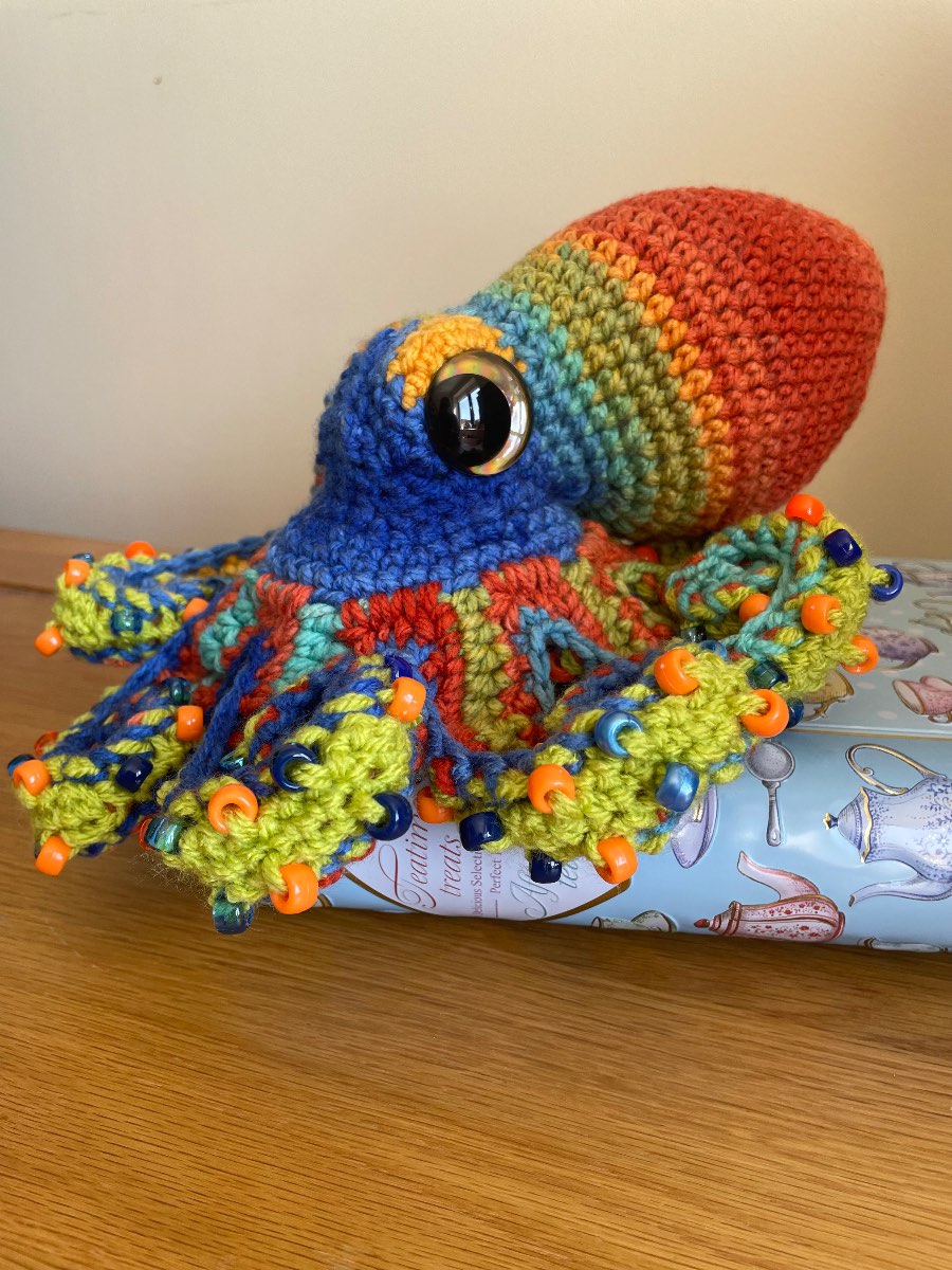 Crochet beaded octopus
