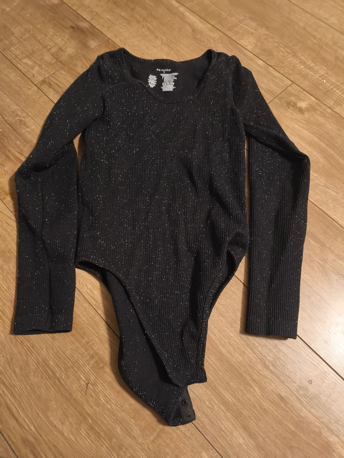 Black/glitter bodysuit