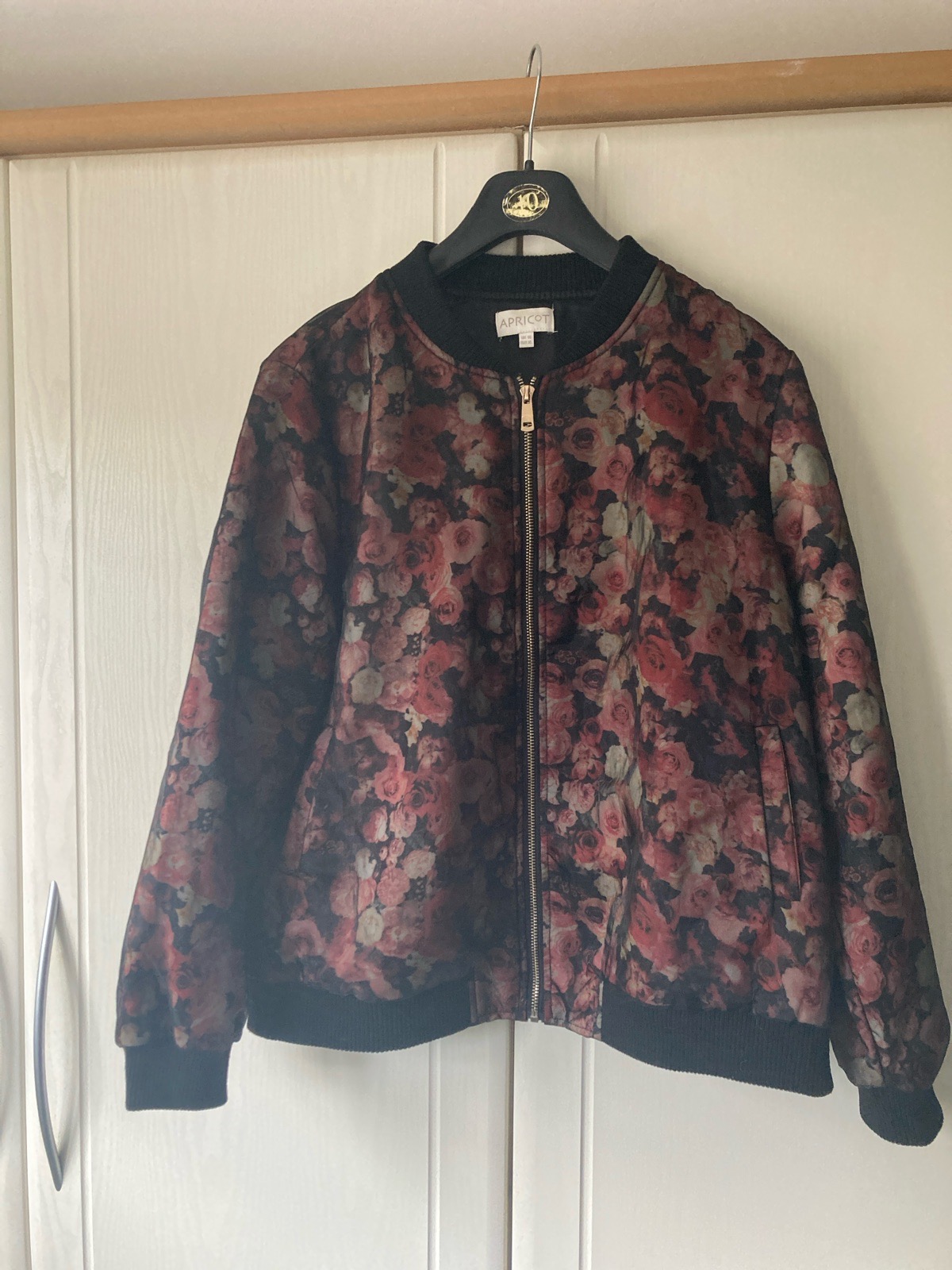 Apricot ladies floral bomber jacket 16