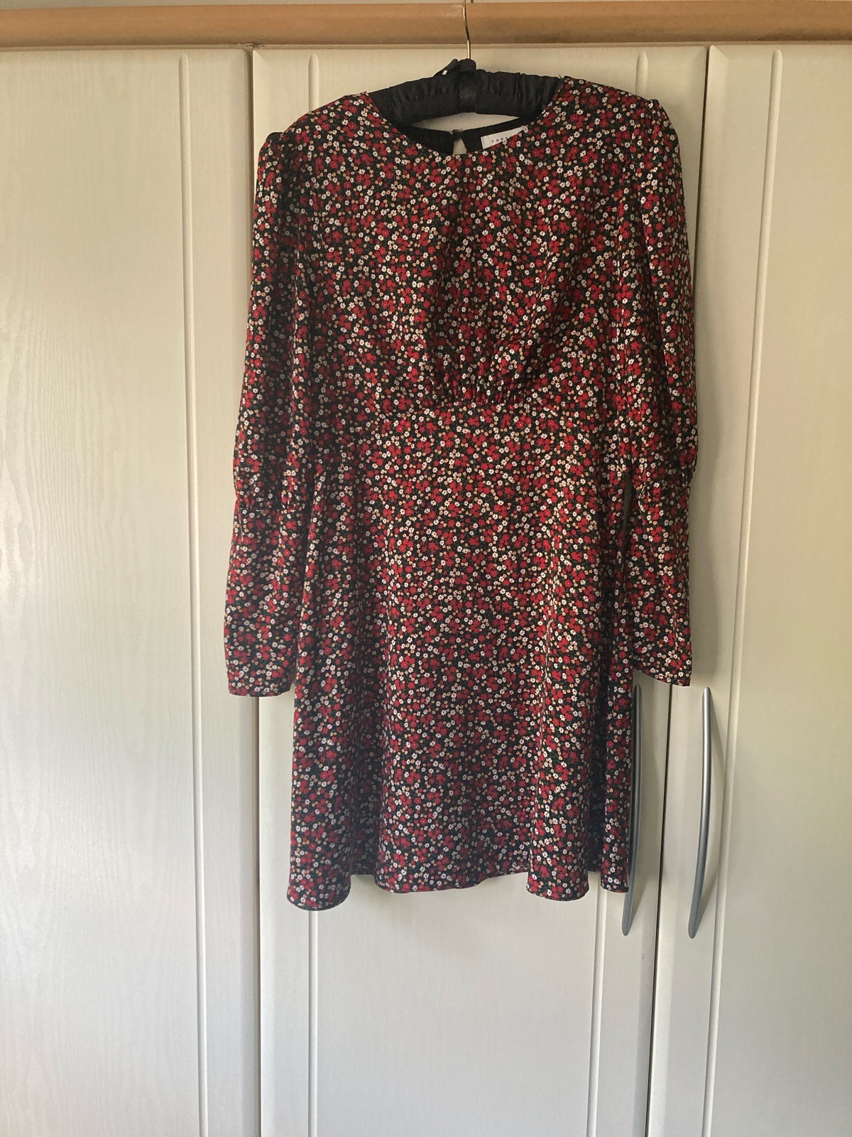 Topshop floral backless dress 10