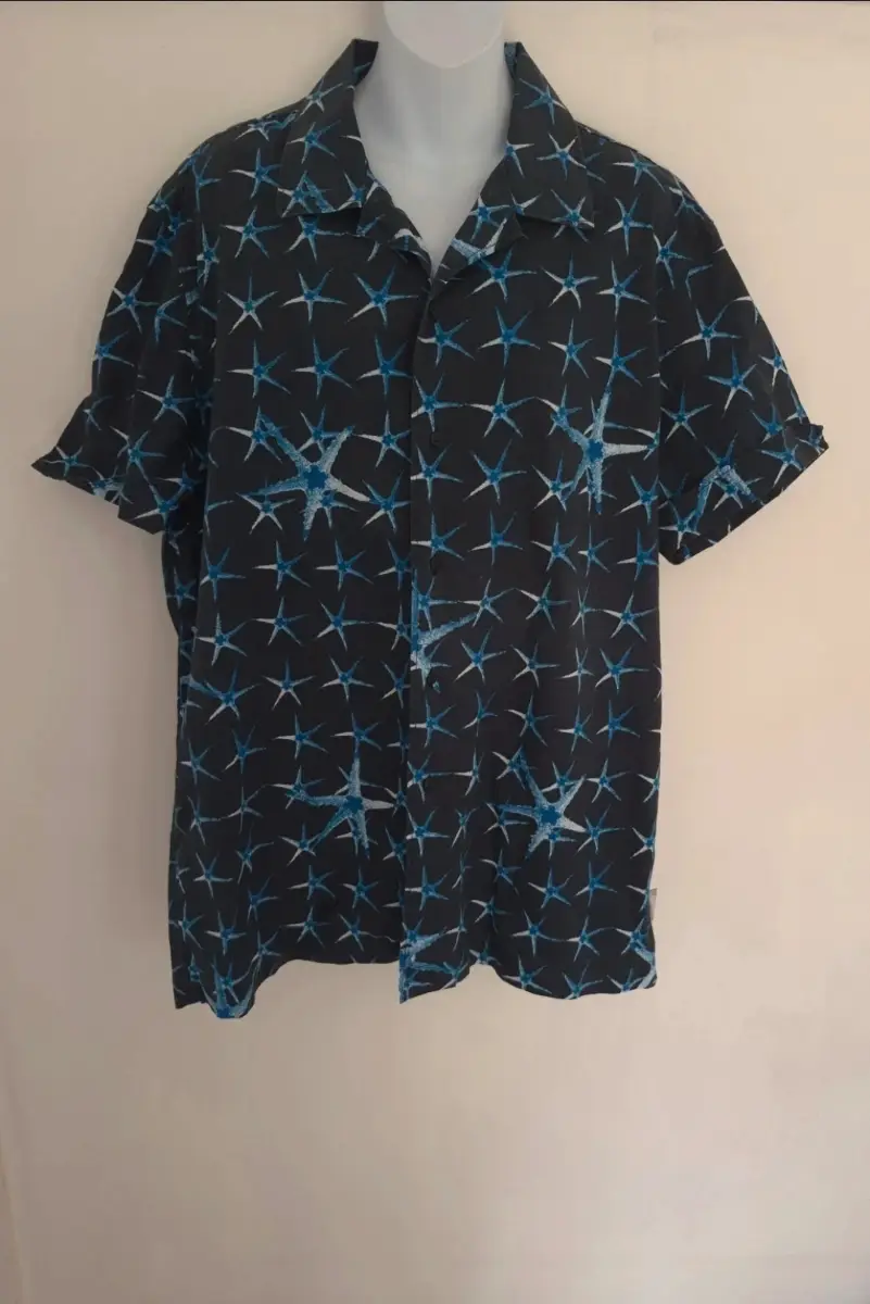 Versace Jeans Couture vintage starfish print short sleeve shirt size XXL