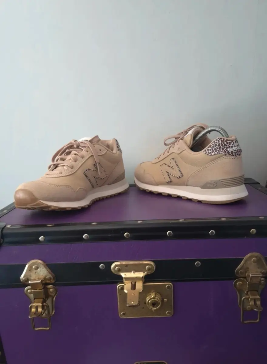 New Balance 515 womens leopardprint suede trainers UK size 7