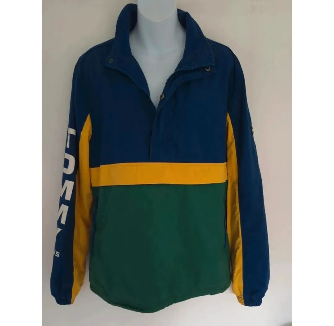 Vintage Tommy Hilfiger Jeans 1985 colourblock anorak jacket UK size S small