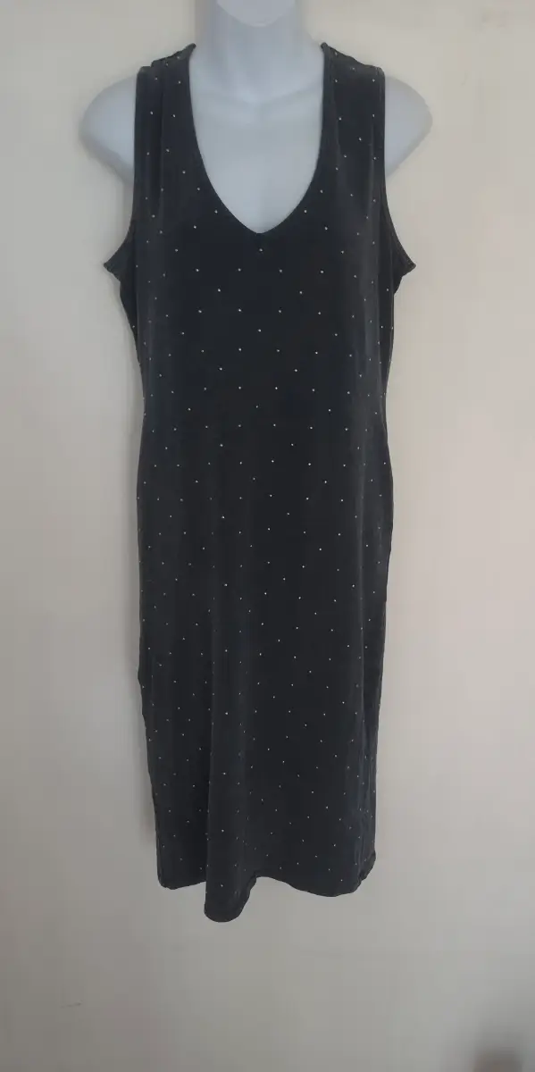 AllSaints Leigh studded rock and roll vneck midi dress UK size 12