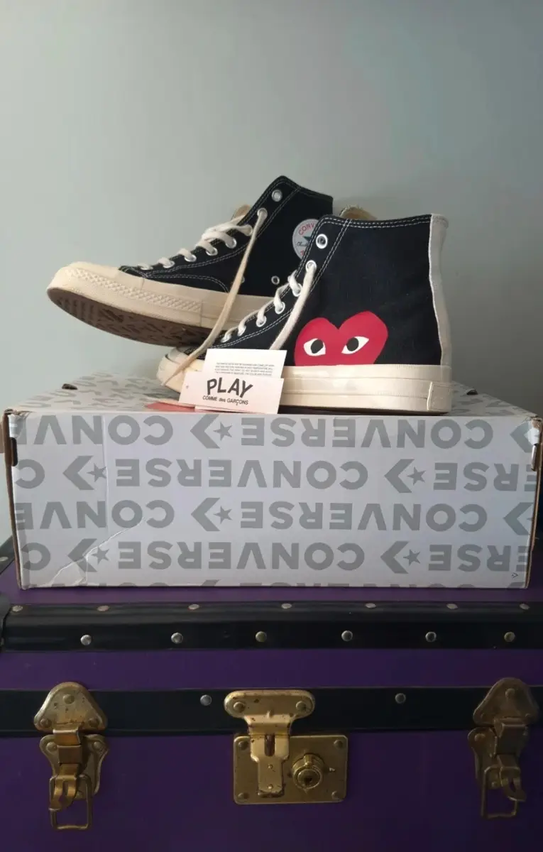Converse x Comme De Garcons Chuck Taylor mens hi top trainers UK size 10