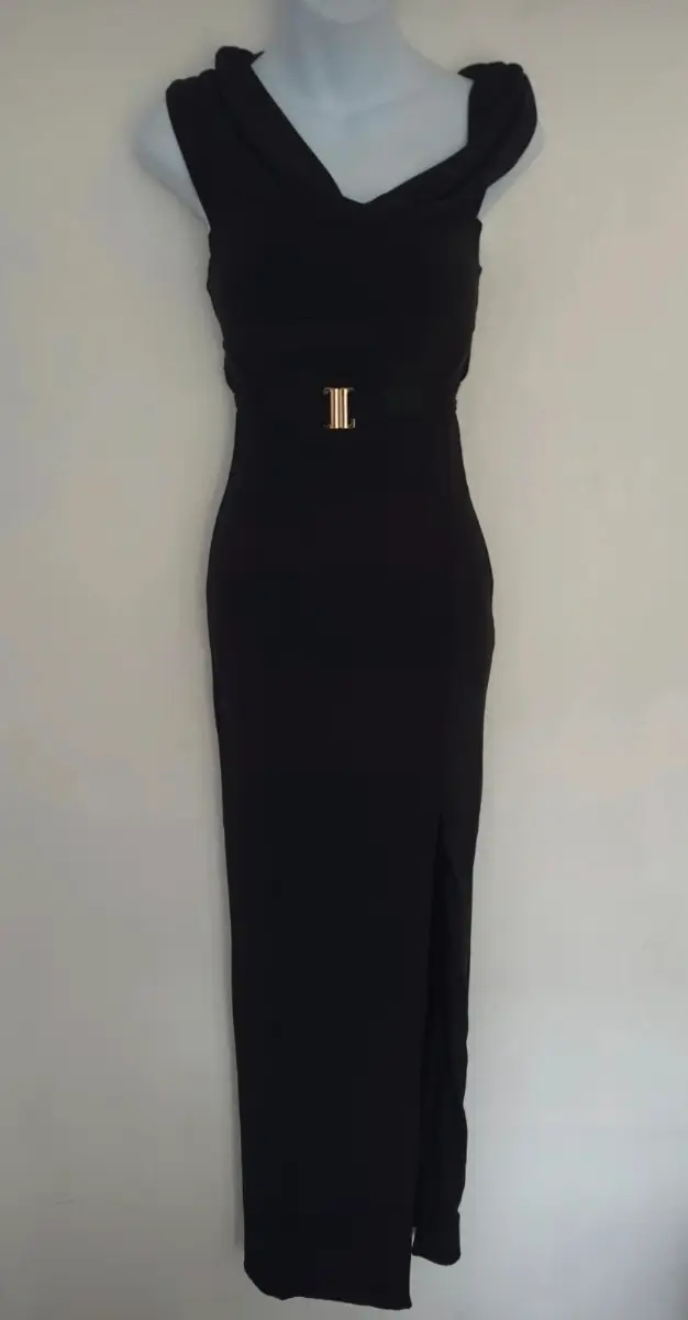 Club L London twisted asymmetric maxi bodycon dress UK size 6