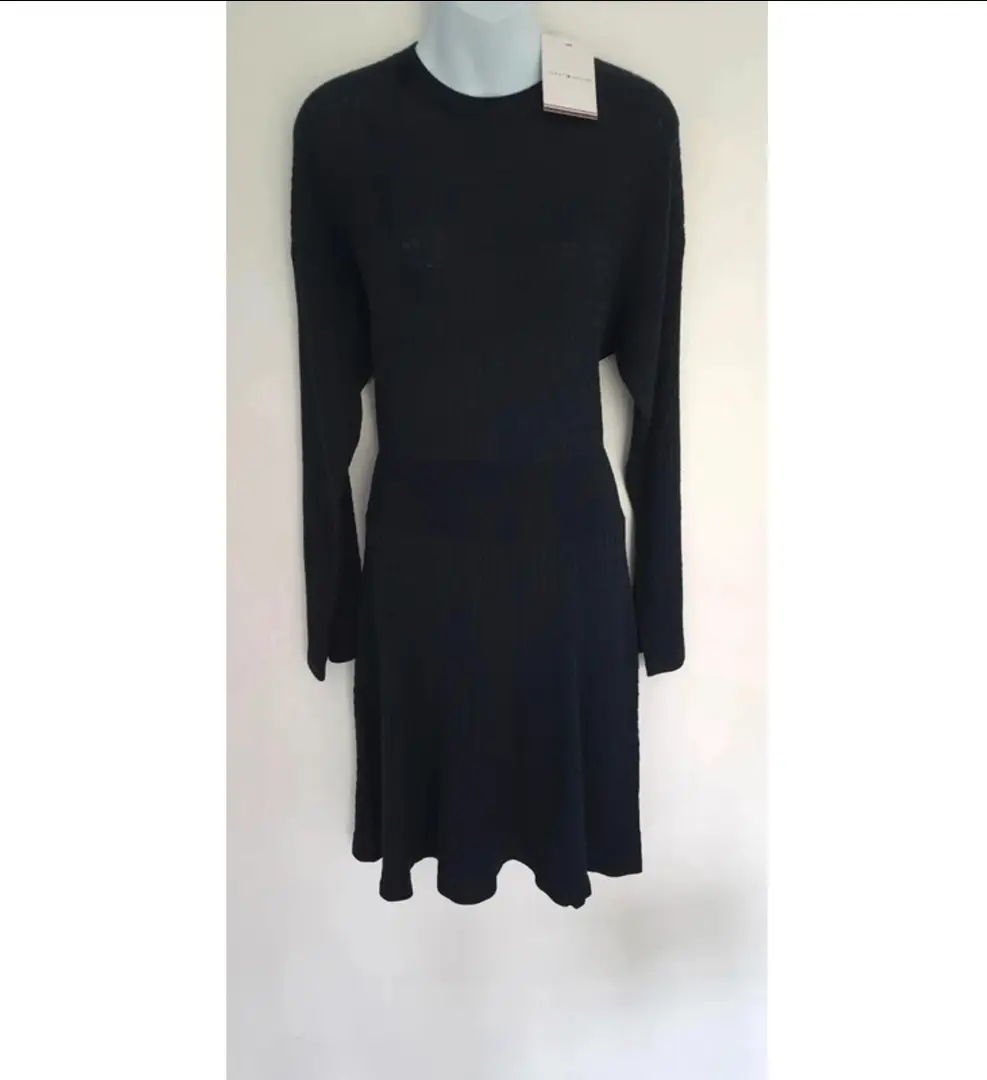 Tommy Hilfiger micro cable knit womens midi dress UK size S small brand new with tags