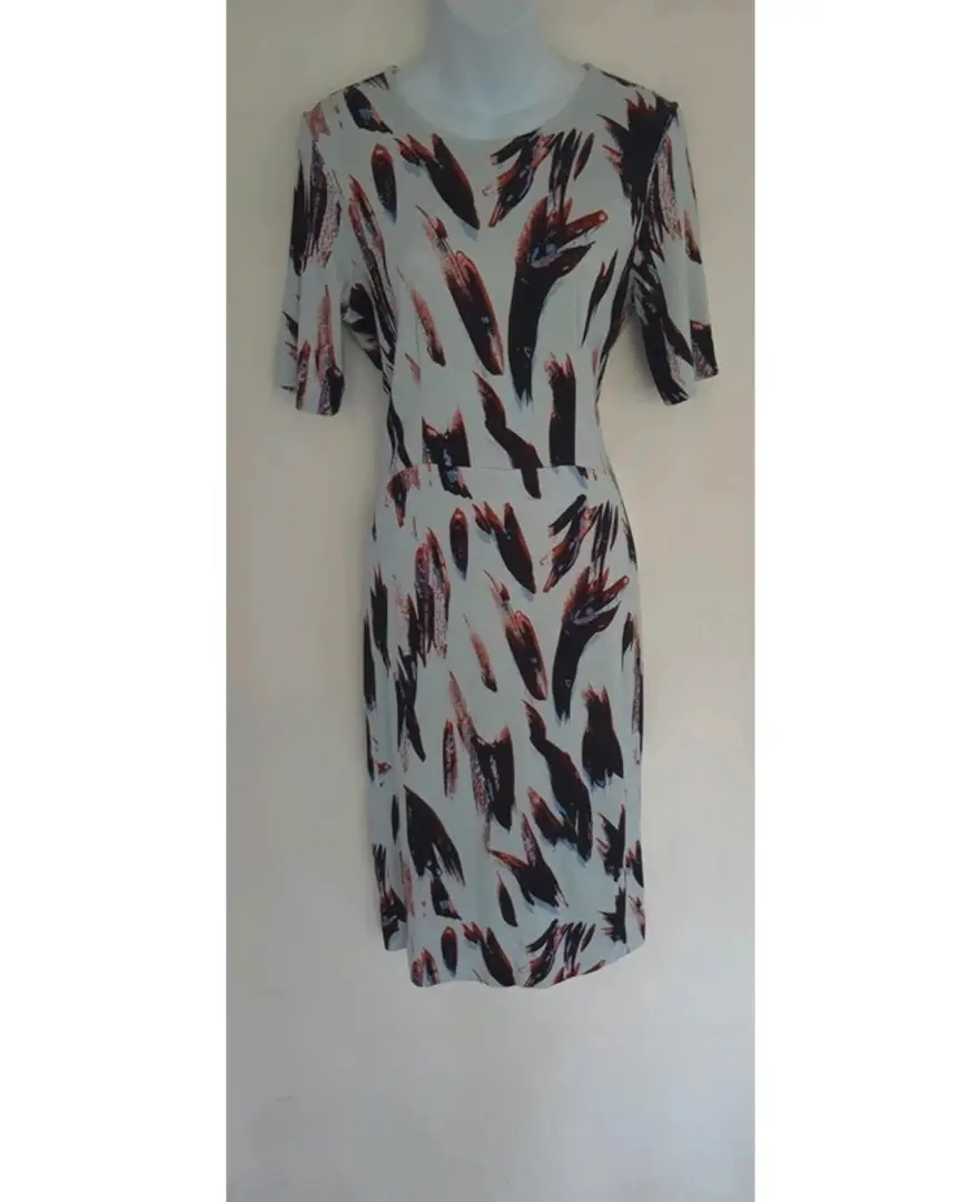 Paul Smith Black Label abstract print jersey sheath dress UK size 12