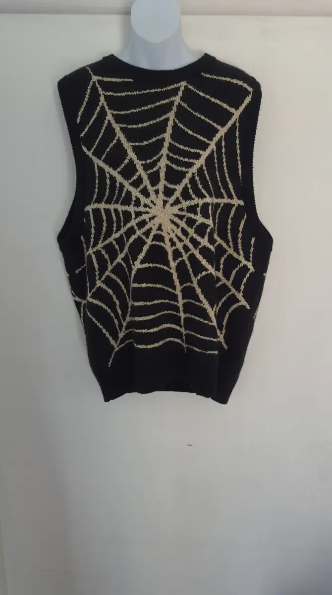 Route One spider web knit y2k alternative knitted sweater vest size XL