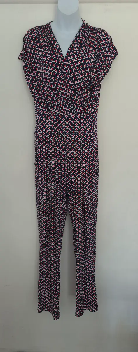Onjenu London retro art deco geometric womens jumpsuit UK size 12
